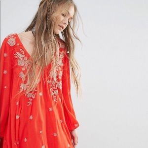 Free People Sweet Tennessee Embroidered Mini Dress